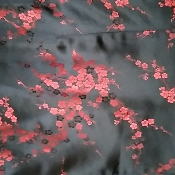 KIMONO BLACK/RED PRINT SIMPLY GORGEOUS!!! SZ L - Picture 9 of 13